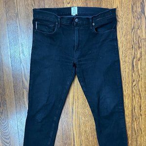 HIROSHI KATO The Pen Slim Black Cotton Denim Jeans Pants   Mens Size 34